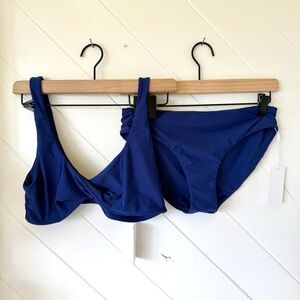 MIKOH cobalt blue bikini SET